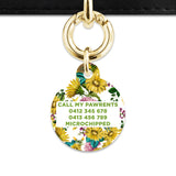 Vintage Sunflowers Pet ID Tag