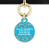 Blue Birthday Sprinkles Pet ID Tag