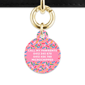Pink Birthday Sprinkles Pet ID Tag