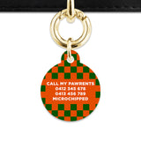 Halloween Checkers Pet ID Tag