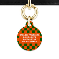 Halloween Checkers Pet ID Tag