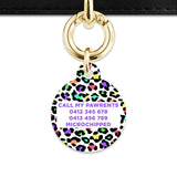 Pastel Leopard Print Pet ID Tag