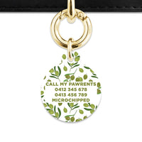 Olive Pattern Pet ID Tag