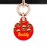 Burger Pattern Pet ID Tag
