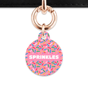 Pink Birthday Sprinkles Pet ID Tag