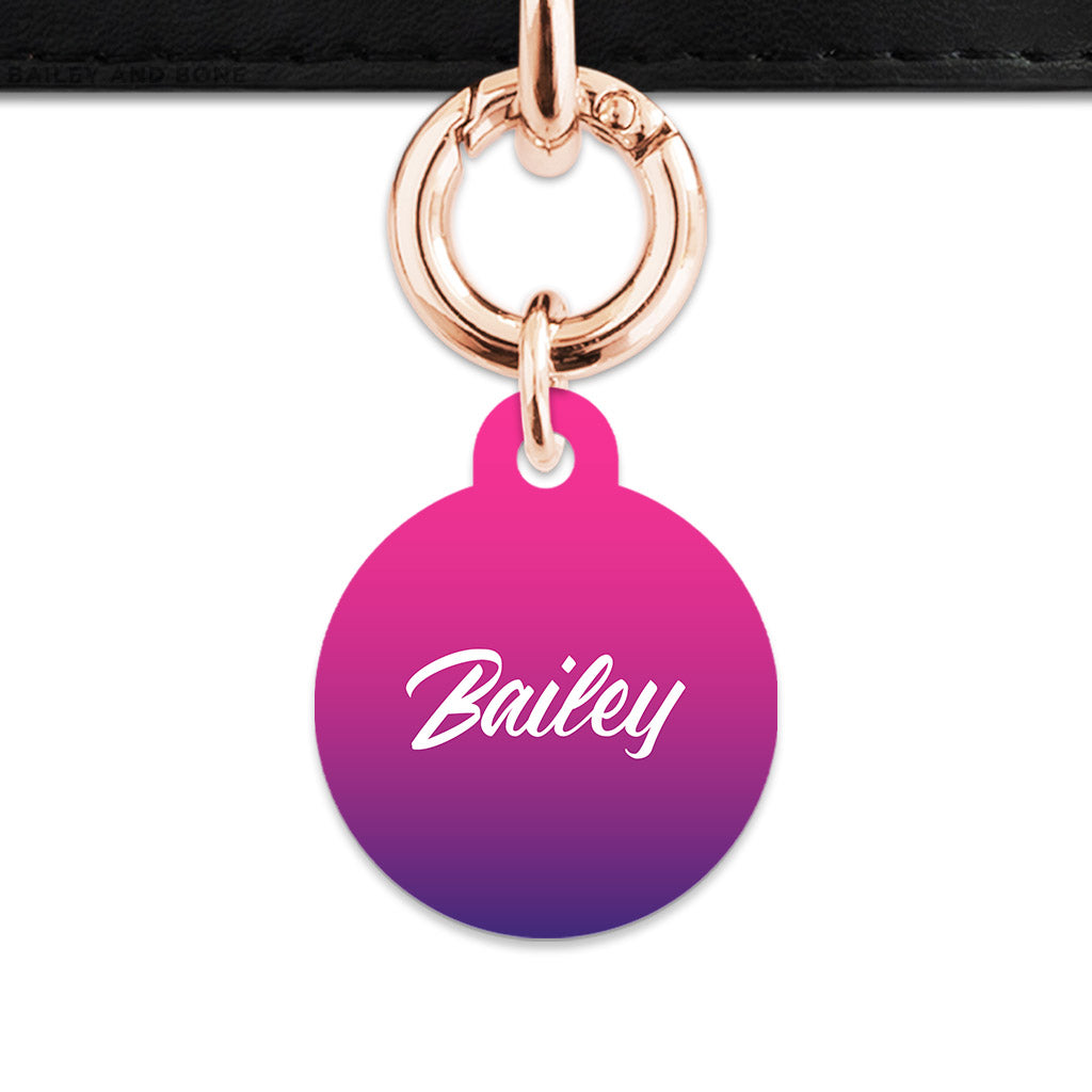 Purple Gradient Pet ID Tag