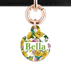Vintage Sunflowers Pet ID Tag