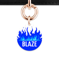 Blue Flames Pet ID Tag