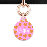 Pink Waffles Pattern Pet ID Tag
