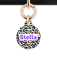 Pastel Leopard Print Pet ID Tag