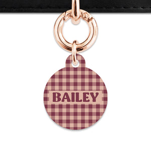Winter Gingham Pet ID Tag