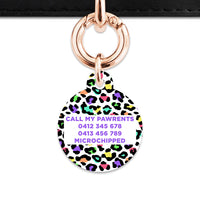 Pastel Leopard Print Pet ID Tag