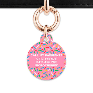 Pink Birthday Sprinkles Pet ID Tag