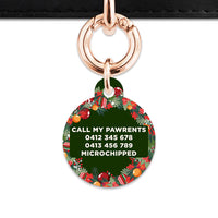 Christmas Wreath Pet ID Tag