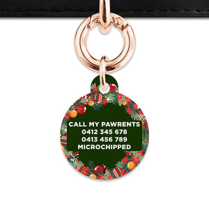 Christmas Wreath Pet ID Tag