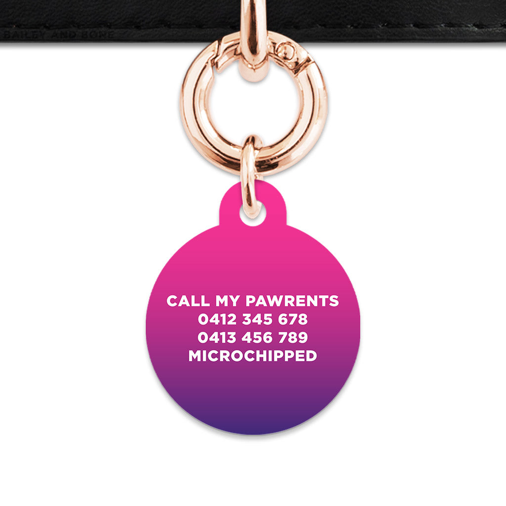 Purple Gradient Pet ID Tag