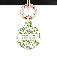 Olive Pattern Pet ID Tag