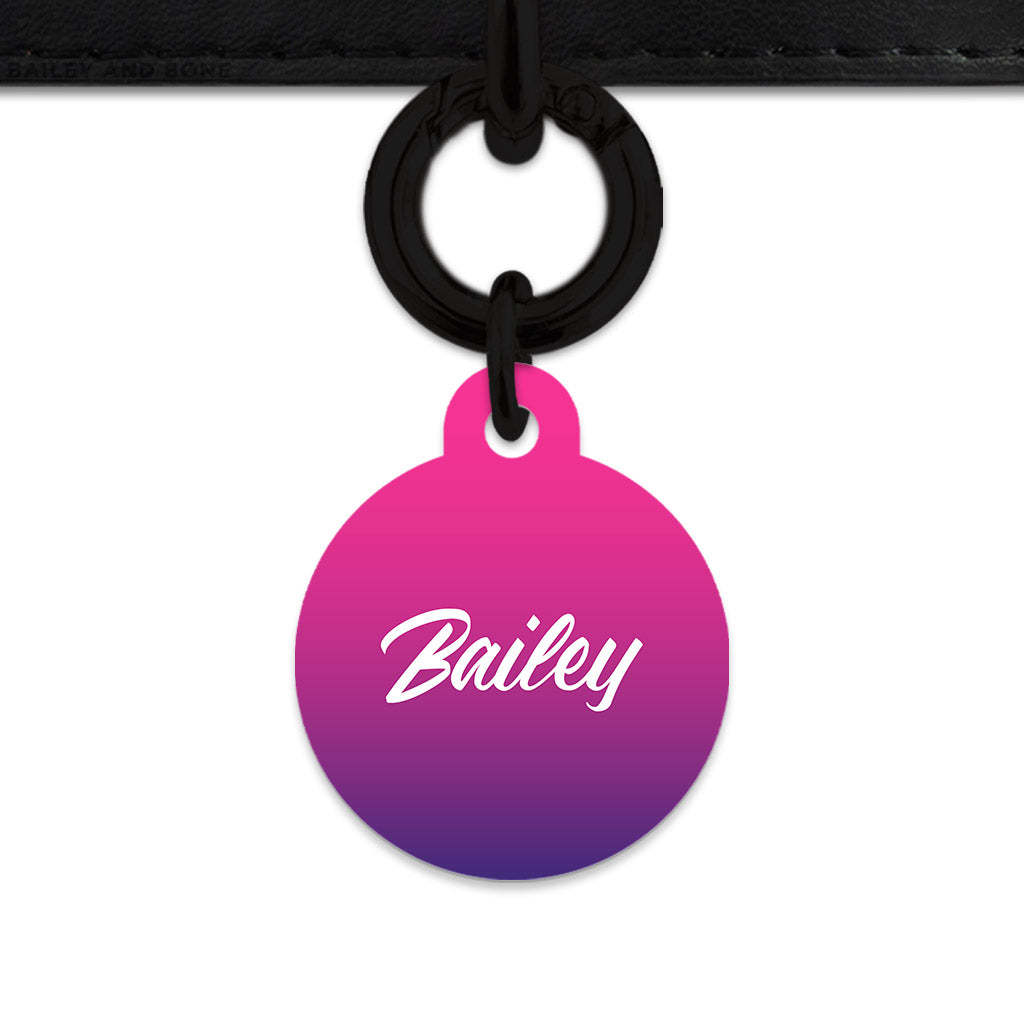 Purple Gradient Pet ID Tag