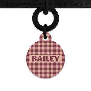 Winter Gingham Pet ID Tag
