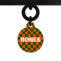 Halloween Checkers Pet ID Tag