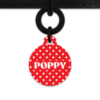 Red And White Polka Dots Pet ID Tag