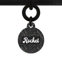 Black Pastel Stars Pet ID Tag