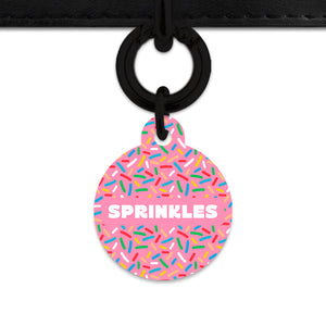 Pink Birthday Sprinkles Pet ID Tag
