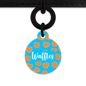 Blue Waffles Pattern Pet ID Tag