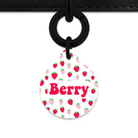 Pink And Red Strawberries Pet ID Tag