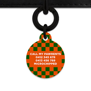 Halloween Checkers Pet ID Tag
