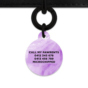 Light Purple Marble Pet ID Tag