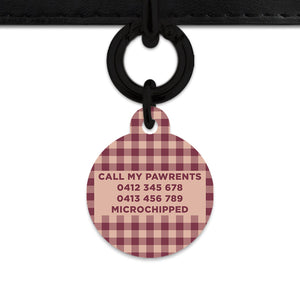 Winter Gingham Pet ID Tag