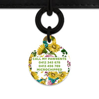 Vintage Sunflowers Pet ID Tag
