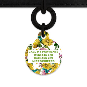 Vintage Sunflowers Pet ID Tag