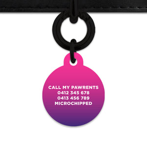 Purple Gradient Pet ID Tag