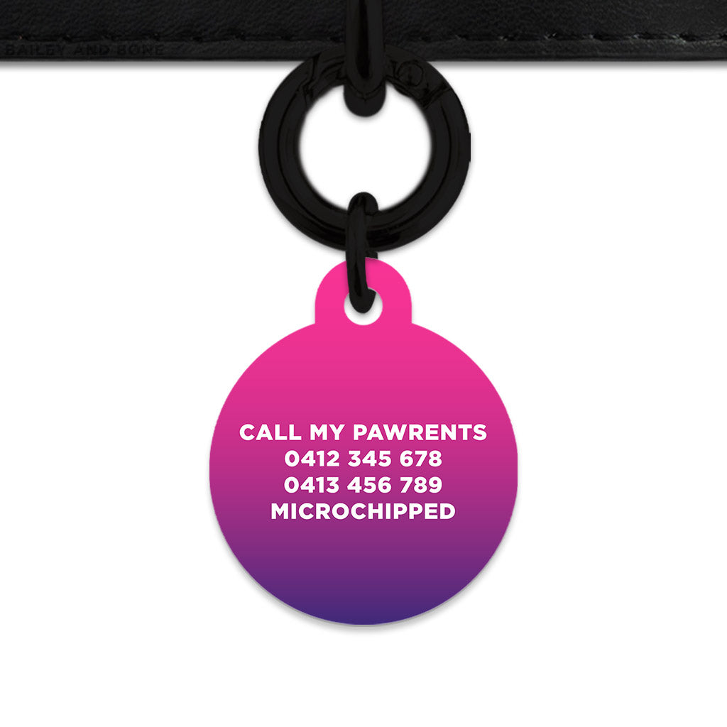 Purple Gradient Pet ID Tag