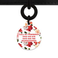 Red And White Roses Pet ID Tag