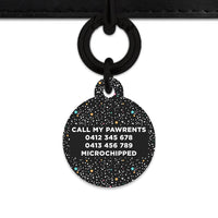 Black Pastel Stars Pet ID Tag