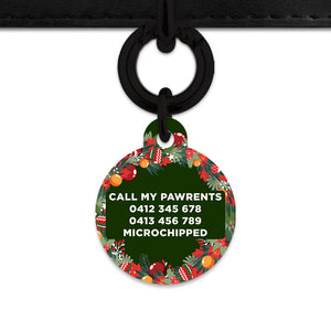 Christmas Wreath Pet ID Tag