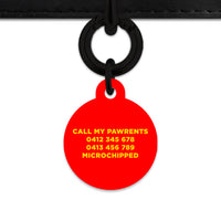 Burger Pattern Pet ID Tag