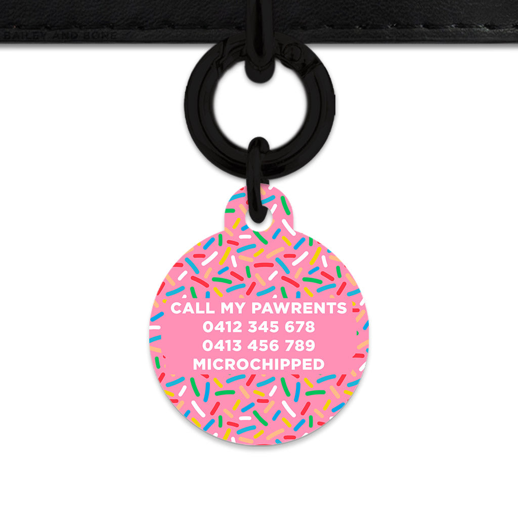Pink Birthday Sprinkles Pet ID Tag