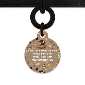 Pirates Pattern Pet ID Tag