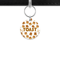 Toast Pattern Mini Pet ID Tag