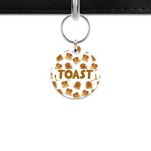 Toast Pattern Mini Pet ID Tag