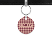 Winter Gingham Mini Pet ID Tag