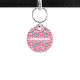 Pink Birthday Sprinkles Mini Pet ID Tag