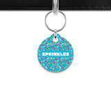 Blue Birthday Sprinkles Mini Pet ID Tag