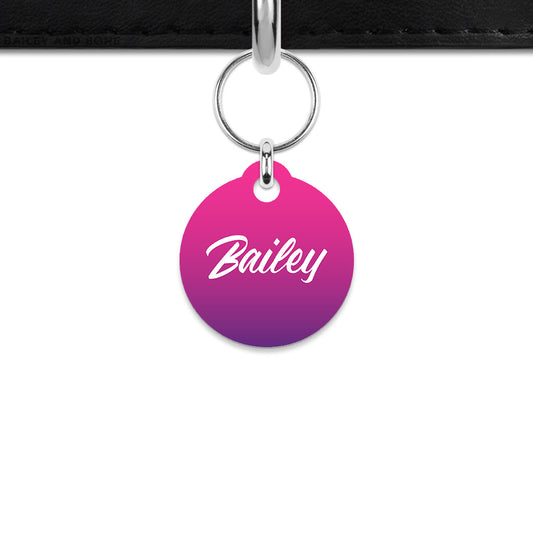 Purple Gradient Mini Pet ID Tag