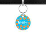Blue Waffles Pattern Mini Pet ID Tag