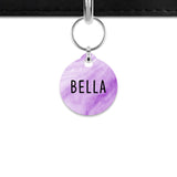 Light Purple Marble Mini Pet ID Tag